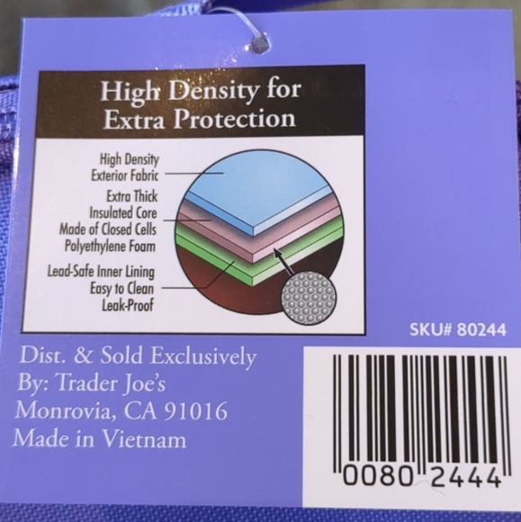 NWT Trader Joe's mini insulated lylac and pink 1.5 gallon cooler bags - Picture 7 of 15